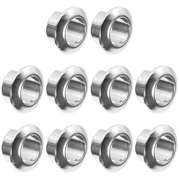 HOMEMAXS 10 Pcs Tidy Cable Desktop Threading Cover 2.50X2.50X1.30CM Silver