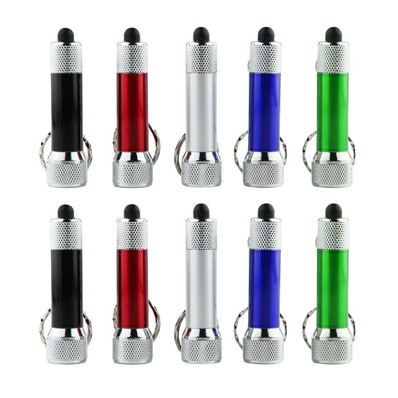 HOMEMAXS 10 Pcs Torch Rechargeable LED Mini Flashlight Green Flashlight 6.90X1.80X1.80CM