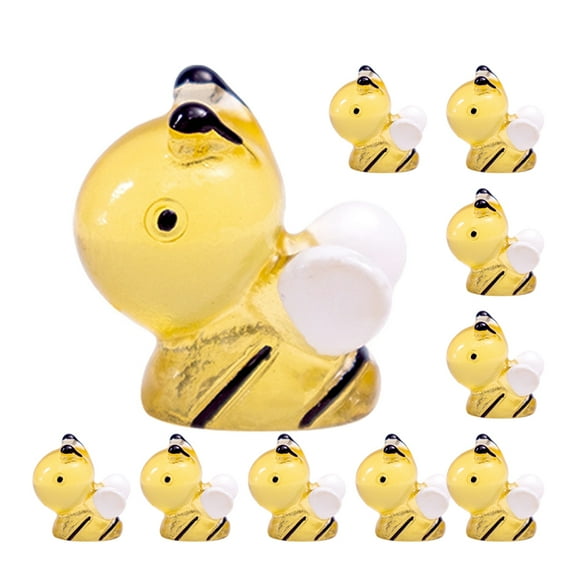 10 Pcs Toys Cute Bee Figures Trinkets 3.80X2.10X2.10CM