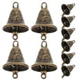 thumbnail image 1 of HOMEMAXS  10 Pcs Vintage Bells Antique Road Block Pendants Key Rings Golden, 1 of 8