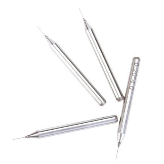 10 Pcs Watch Strap Drill Bit Tungsten Steel End Mill Silver
