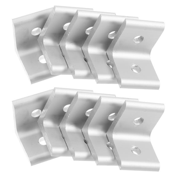 10 Pcs inside Corner Bracket Furniture Aluminum Profile Brackets Silver