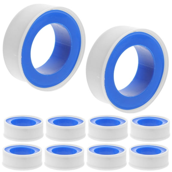 10 Rolls PTFE Plumbers Tape for Pipe Sealing Water Gas Home Plastic