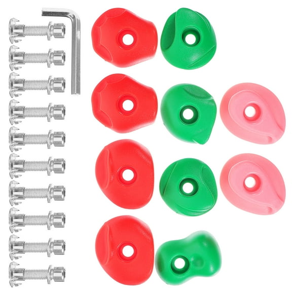 HOMEMAXS 10 Sets Wall Climbing Grips for Kids Made of Durable Plastic in Assorted Colors