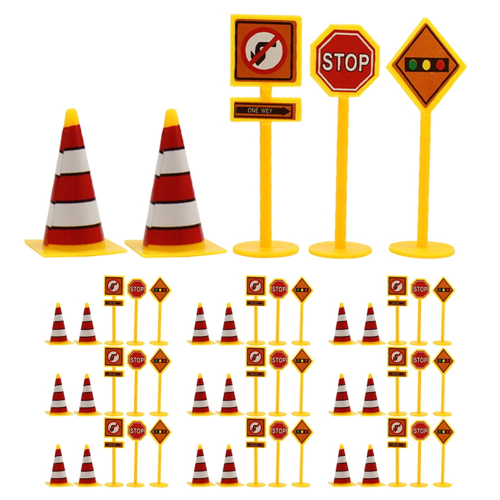 HOMEMAXS 10 Sets of Play Traffic Signs for Kids Road Signs Set Street ...