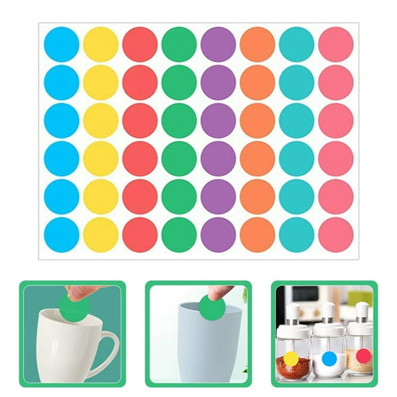 10 Sheets Multi-Use Label Stickers Self-Adhesive Printable Sticker Label Stickers Blank Round Mailing Labels Blank Label Sticker