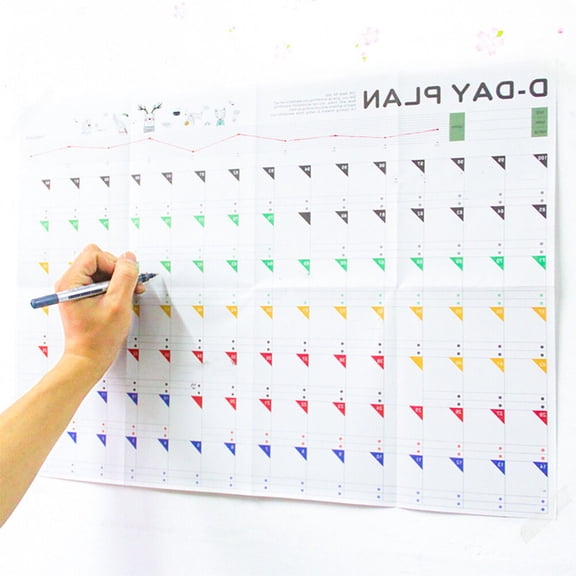 VERDANVERSE Schedule Book Daily Schedule Planner Multi-colored 10 Sheets