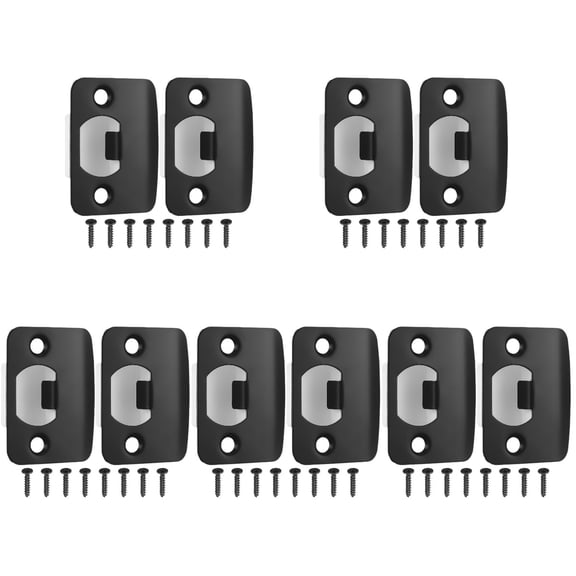 HOMEMAXS 10 pcs Deadbolt Strike Plates Door Strike Plate Metal Door Striker Plate Replacement