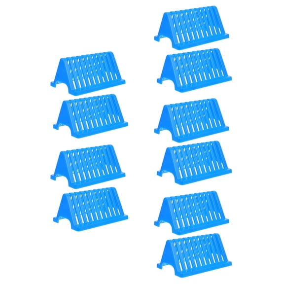 HOMEMAXS 10 pcs  Microscope Slides Staining Holder For Laboratory Plastic Microscope Slides Rack Worktop Microscope Slides Stand Glass Slide Storage Holder