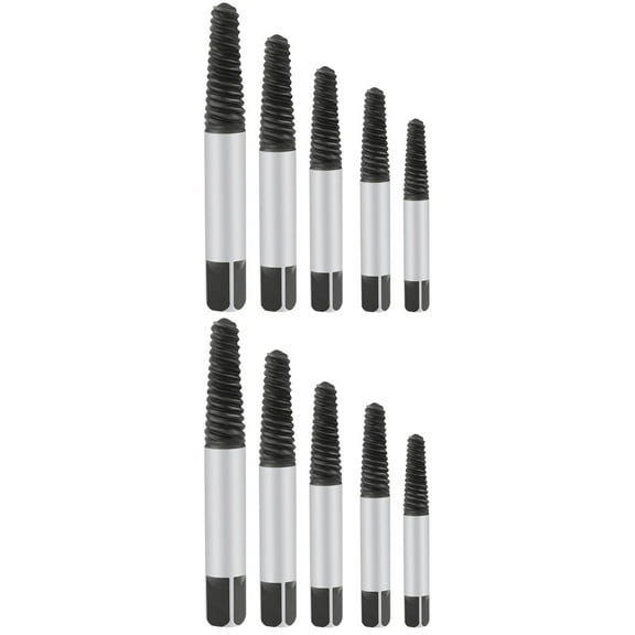 HOMEMAXS 10 pcs Screw Extractors Tool Damaged Bolt Removers Drill Bits Guide Screw Removal Tools