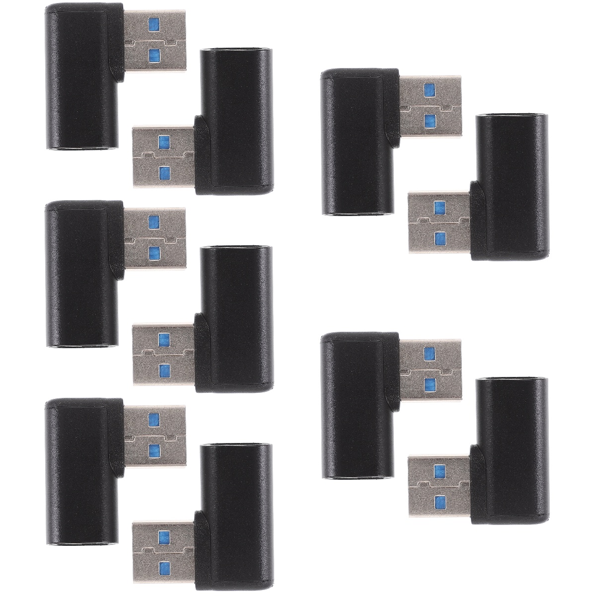 HOMEMAXS 10 pcs USB 90 Degree Adapter Right Angle USB 3.0 Male To USB-C ...