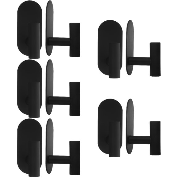 HOMEMAXS 10 pcs  Wall Hook Bath Towel Hook No Punching Bathroom Bedroom Clothes Wall Hanger