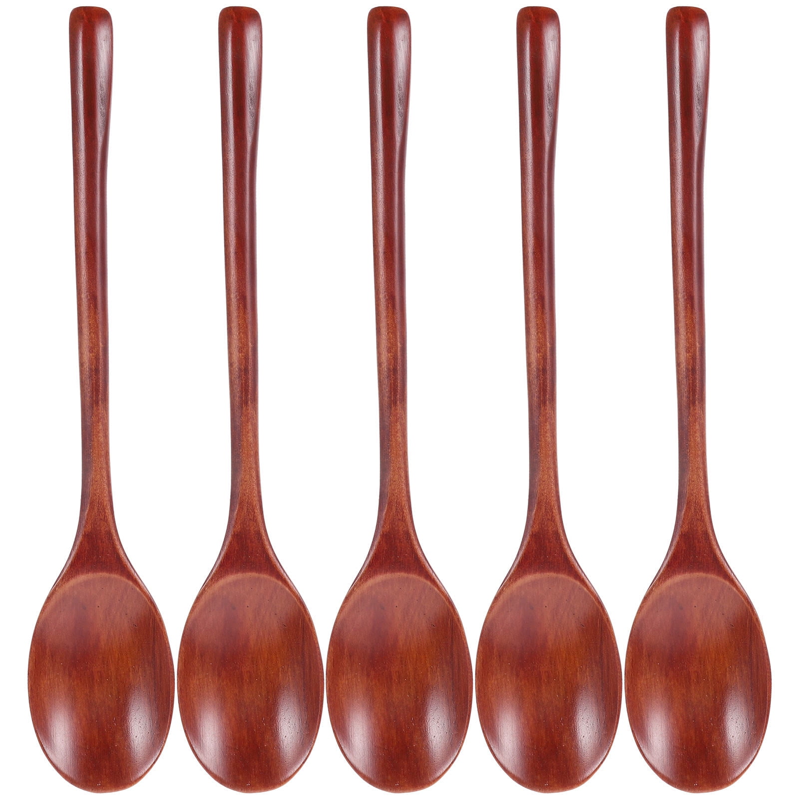 HAMPPLIES  Brown Wooden Spoons for Home Use Easy to Clean and Store