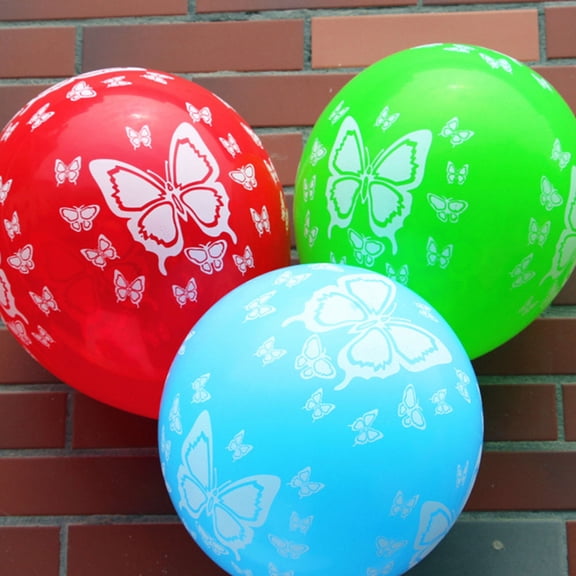 HOMEMAXS  100 Pcs Butterfly Balloon Anniversary Decorations Mixed Color Balloons
