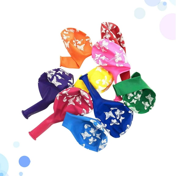 100 Pcs Butterfly Balloon Printed Balloons Bridal Shower Decorations