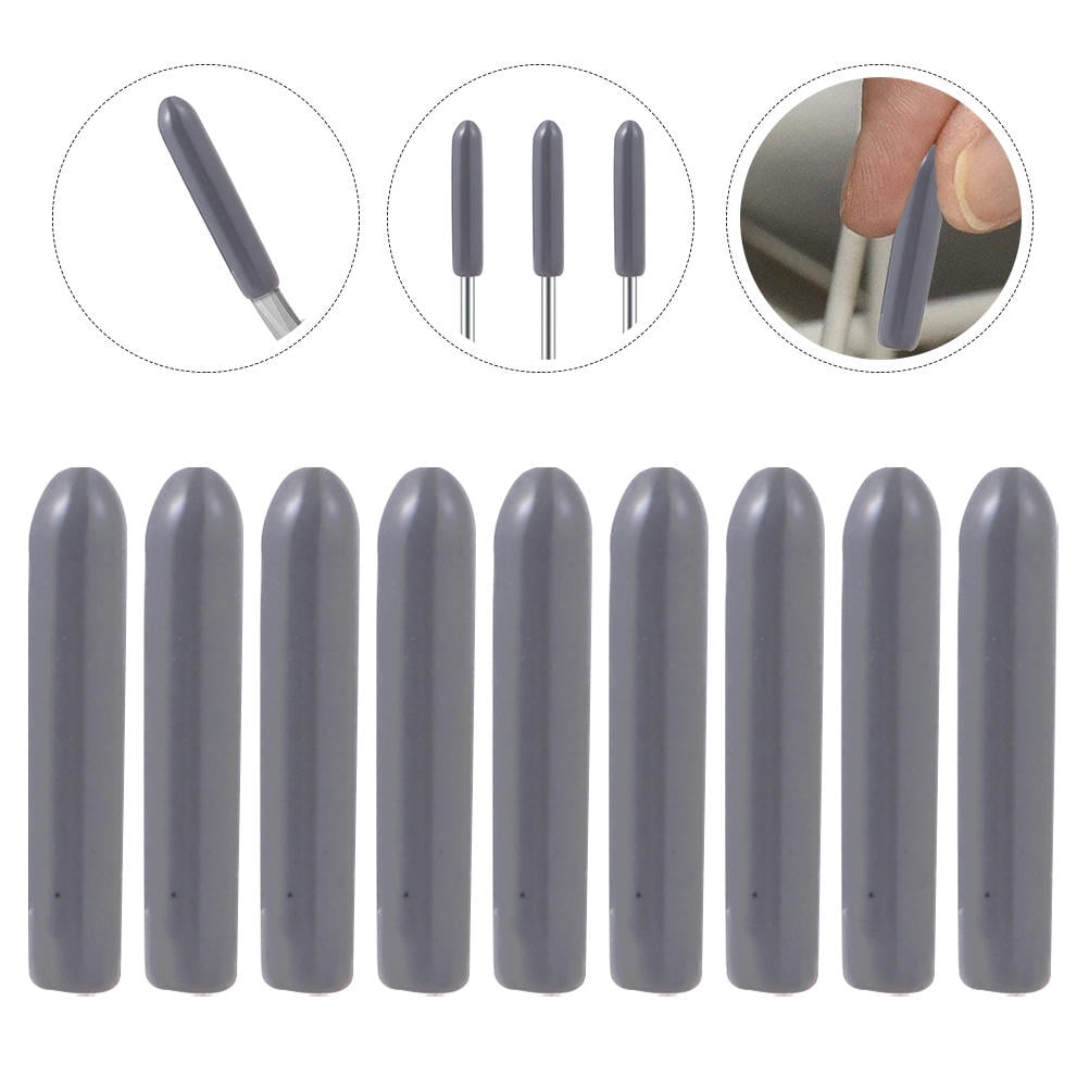 STRANDCHIC Dishwasher Rack Replacement Tips, 100Pcs Dark Grey PVC ...