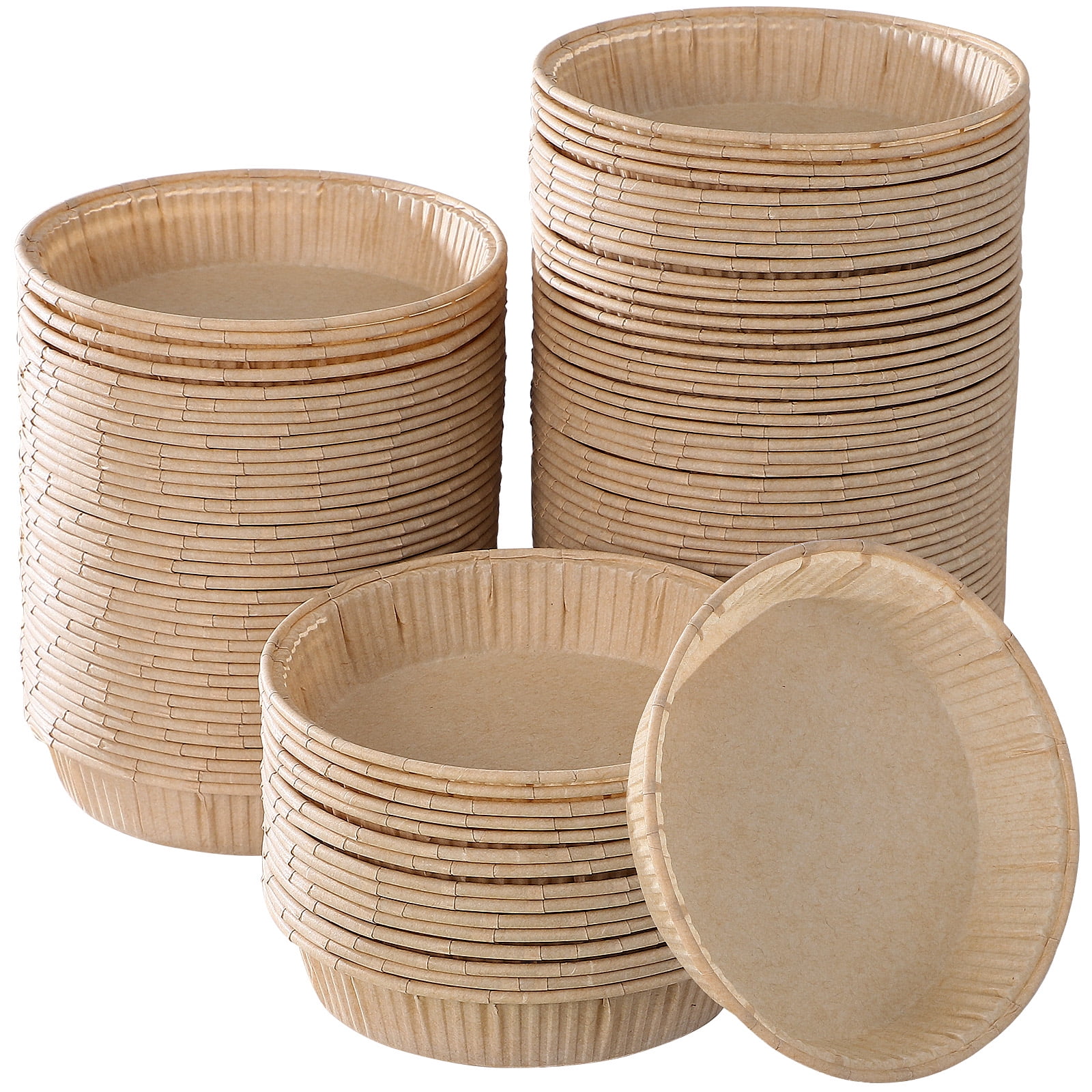 HOMEMAXS 100 Pcs Mini Tart Pans for Baking Round Bottom Small Pie Pans