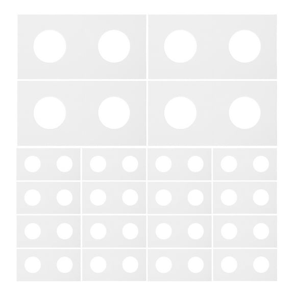 HOMEMAXS 100 Pcs Poster Round Stickers Labels Coin Paper Clip 2.50X2.50X0.10CM White