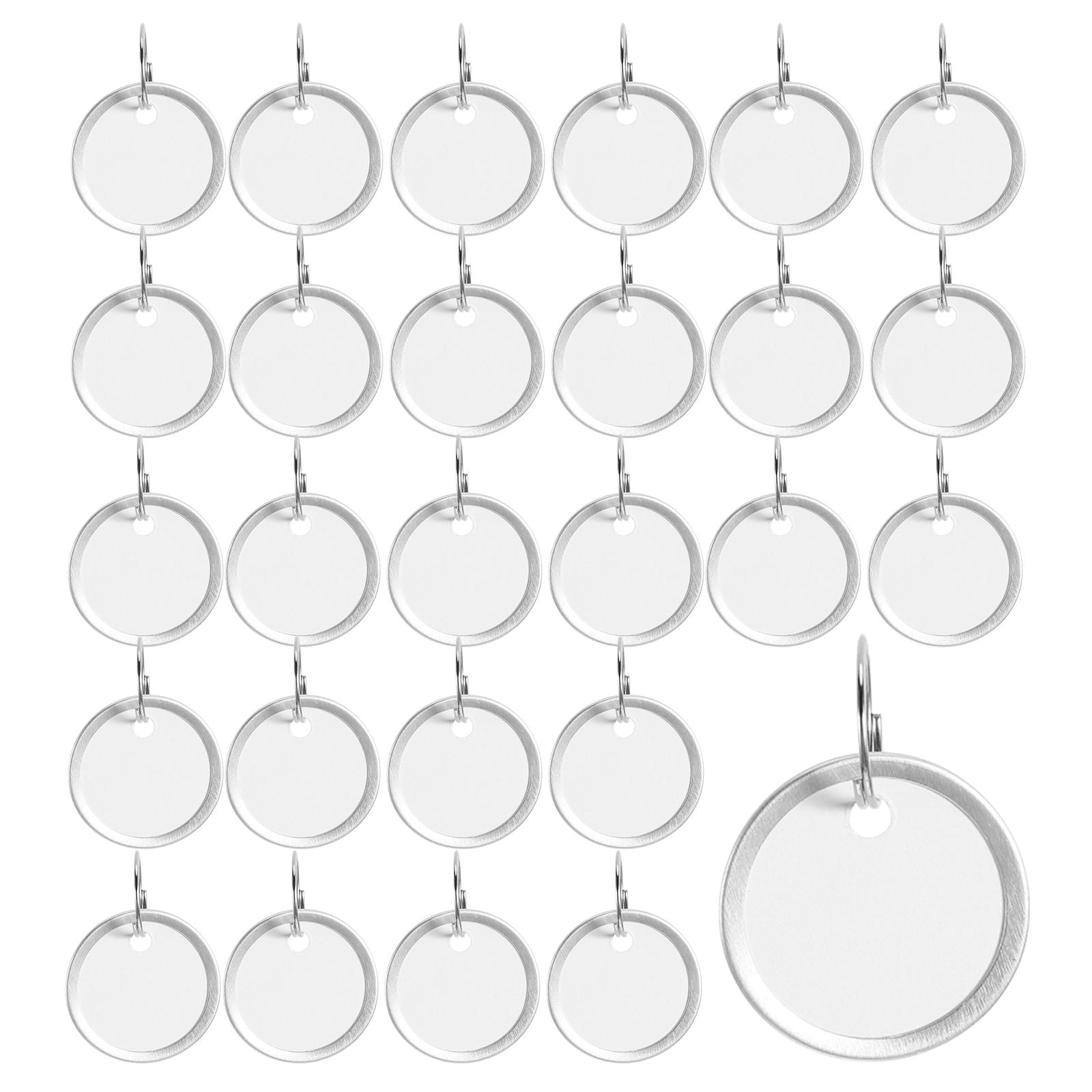 HOMEMAXS 100 Pcs Round Numbered Key Tags Metal Ring Man Travel ...