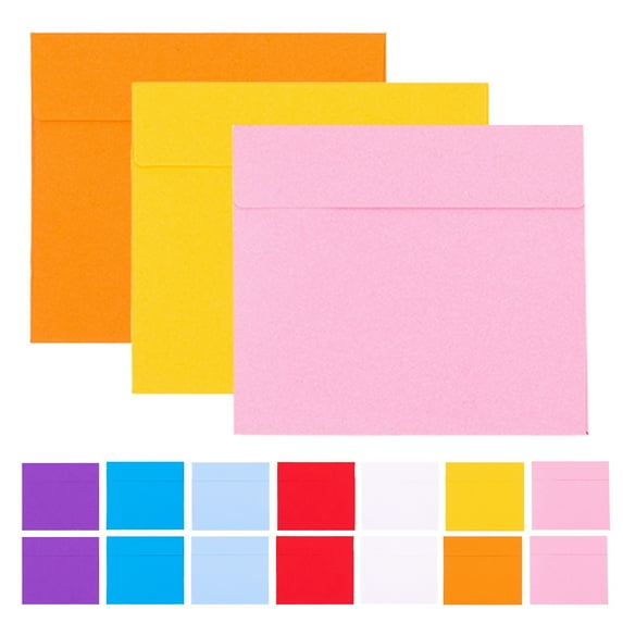 HOMEMAXS 100 Pcs White Small Colored Envelope 9.50X8.30X0.05CM