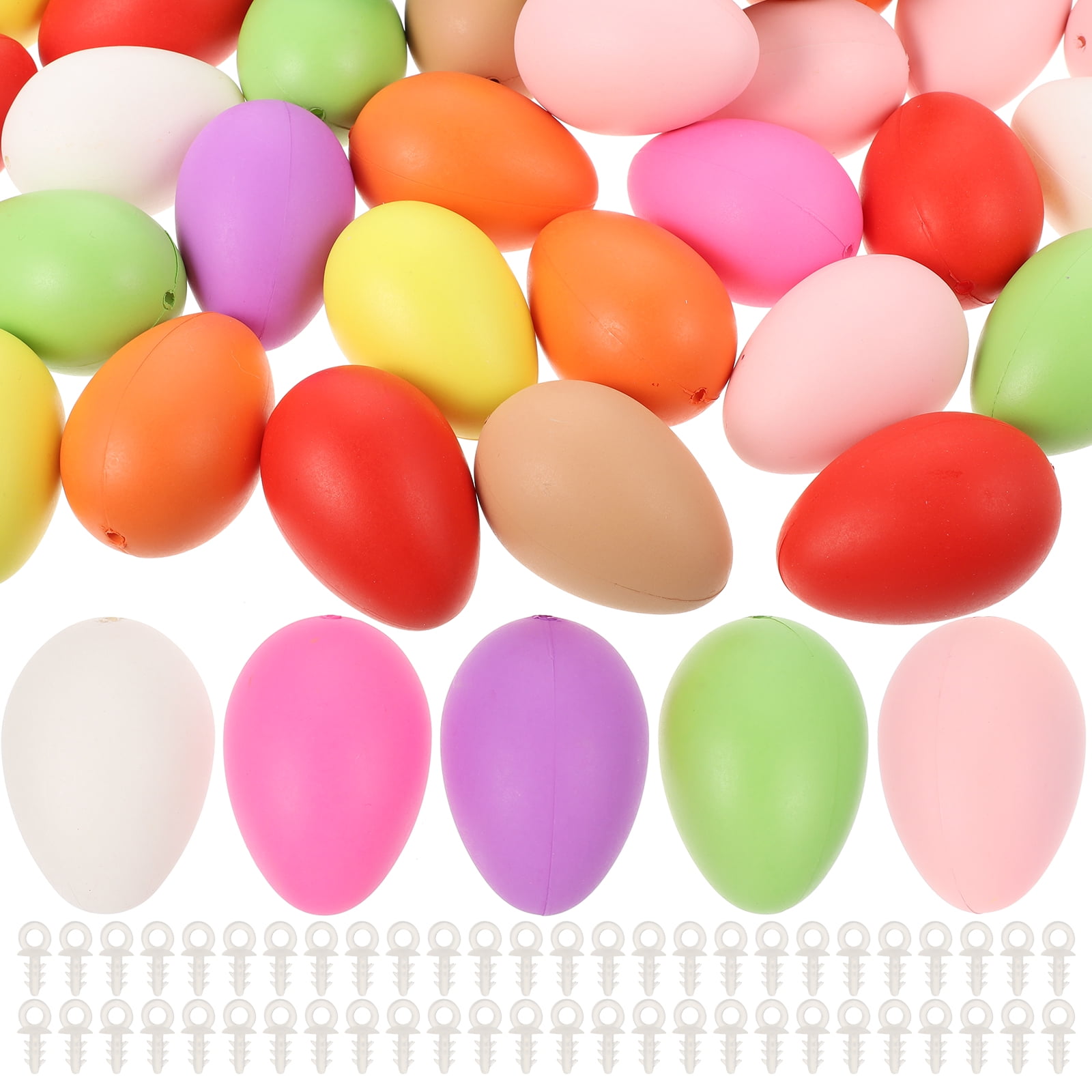 HOMEMAXS  100 Pcs Wicker Storage Basket Pre Filled Easter Eggs Home Decor Baby