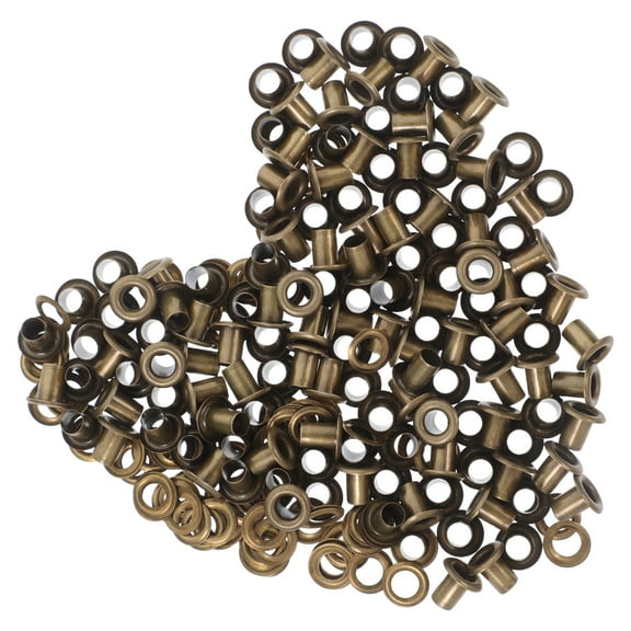 HOMEMAXS  100 Sets Eyelets for Paper Crafts Tools Snake Chain Bag Strap Halloween Bracelets Brown