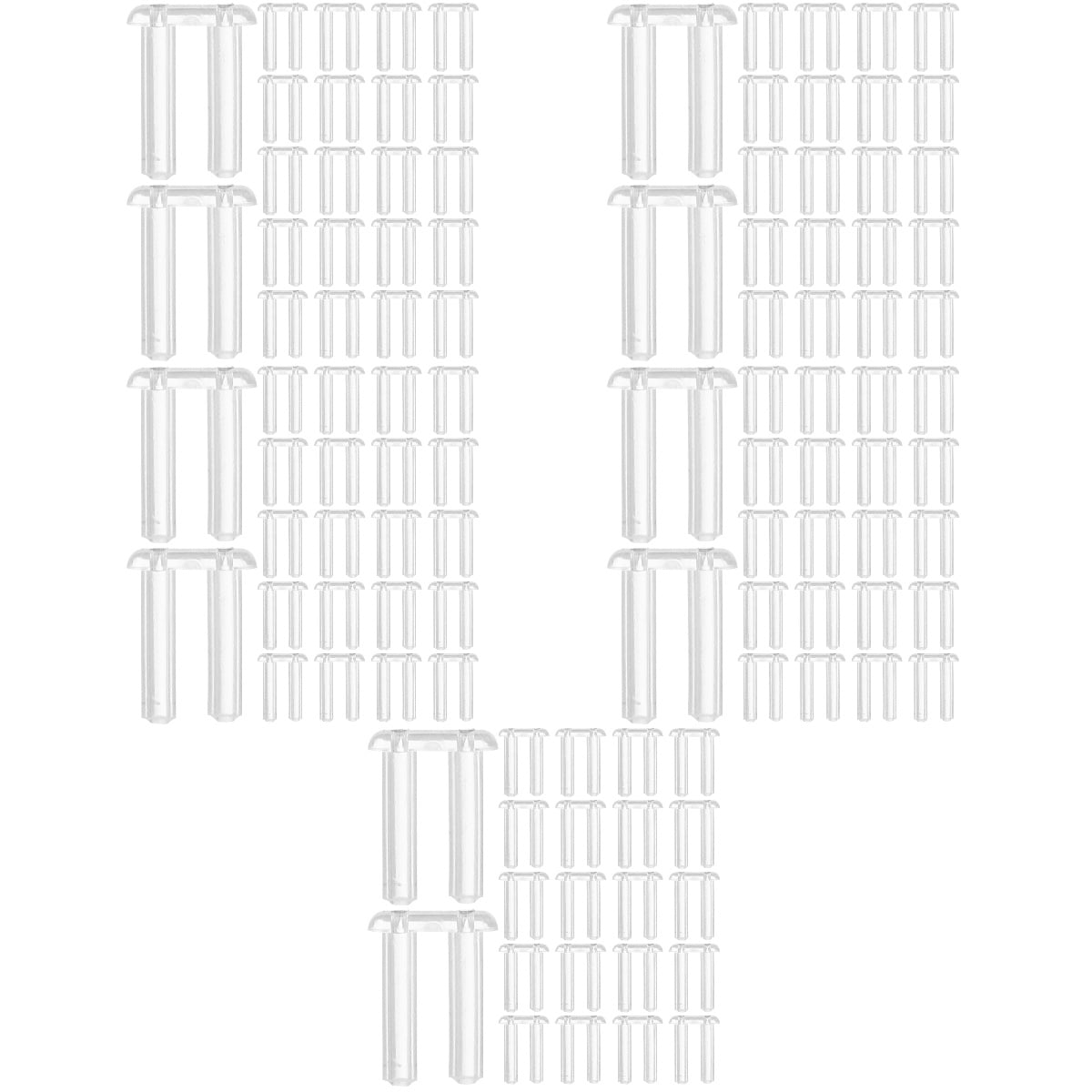 YouU 100 Pcs Clear Plastic Compression Sleeves For Rimless Glasses Repair