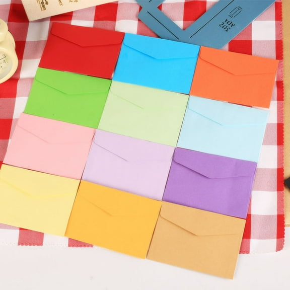 HOMEMAXS 100PCS Colorful Mini Envelopes Set for Cards Perfect for Gifts Weddings and Scrapbooking in Assorted Colors