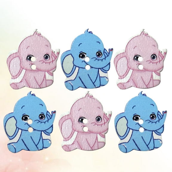 HOMEMAXS 100Pcs Assorted Color DIY Cartoon Buttons for Clothes Sewing Projects Synthetic Material