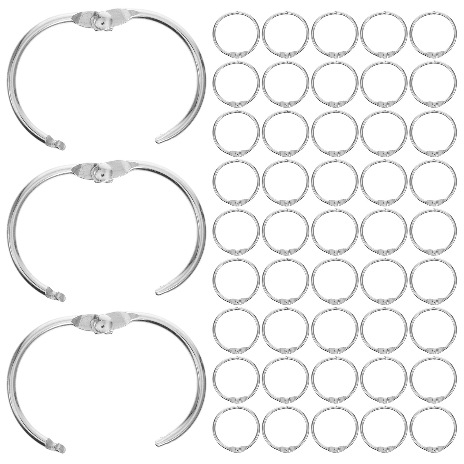 Notebook Rings Called HOMEMAXS 100Pcs Book Rings Snap Metal Loose Leaf Ring DIY Notepad Ring ...
