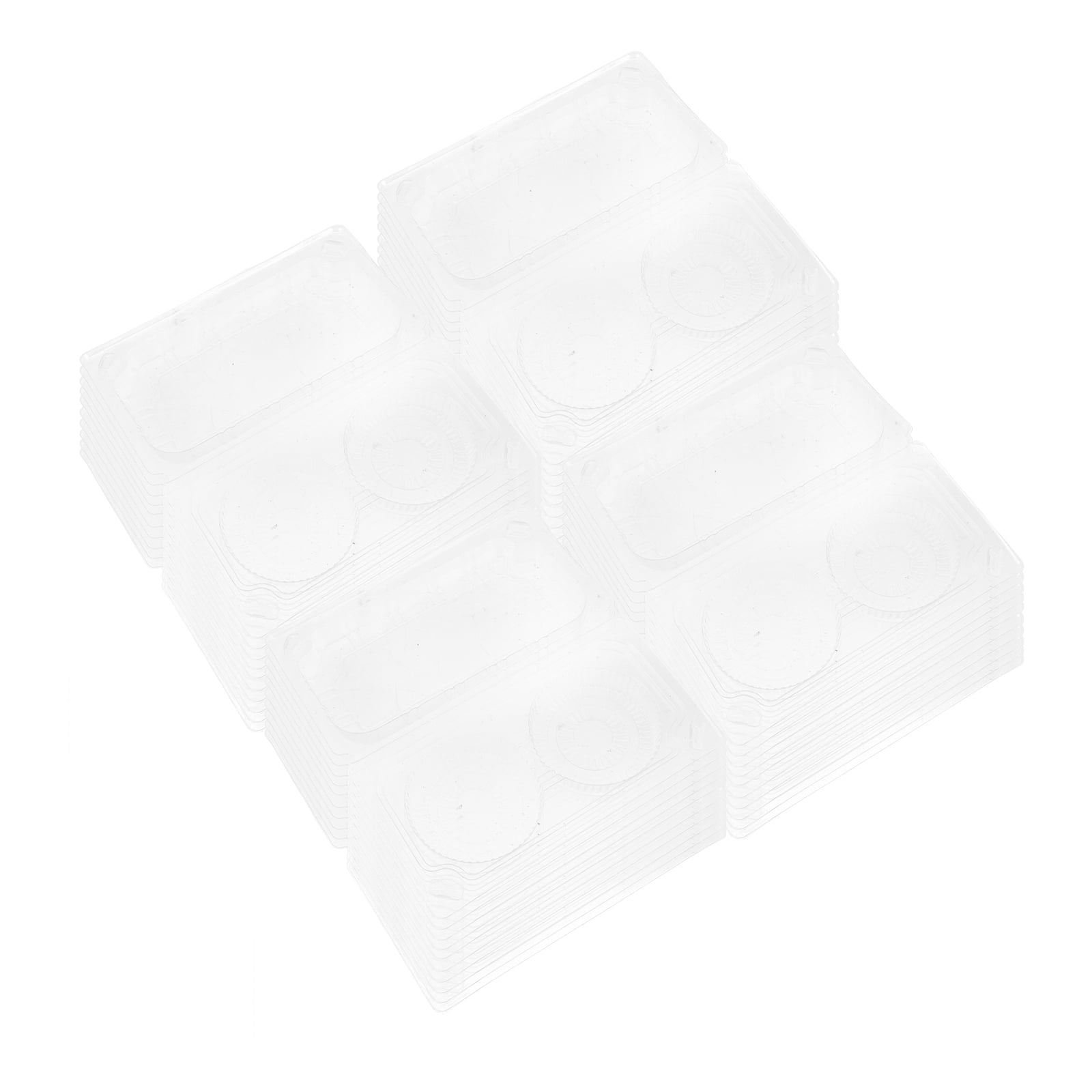 HOMEMAXS 100pcs Clear Plastic Hinged Take Out Containers Takeout Tray ...