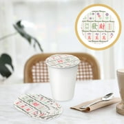 BEADCEST 100Pcs Assorted Color Cup Sealer Films Leak Proof Paper Pads for Hot Cold Beverage Use