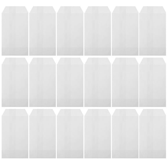HOMEMAXS 100pcs Paper Food Bag Glassine Bags Flat Bags Cookie Bags Bakery Candy Bags