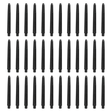 100pcs Plastic Dart Shafts Darts Accessories Stems Plastic Pole Rod with Standard 2BA Screw Thread (Black)
