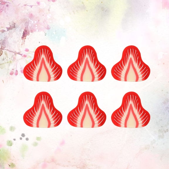 HOMEMAXS 10-Pack Realistic PVC Models, Double-Sided Strawberry Slices for Home Decor and Display Props