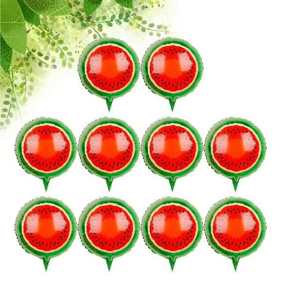 10pcs 18-inch Party Foil Balloon Cartoon Fruit Mylar Balloons for Birthday Wedding Decoration (Watermelon)