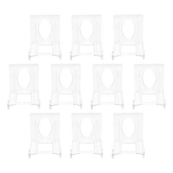 HOMEMAXS 10pcs Acrylic Display Stands Clear Picture Frame Holders Adjustable Transparent Display Rack for Photos Crafts Office Retail Wedding
