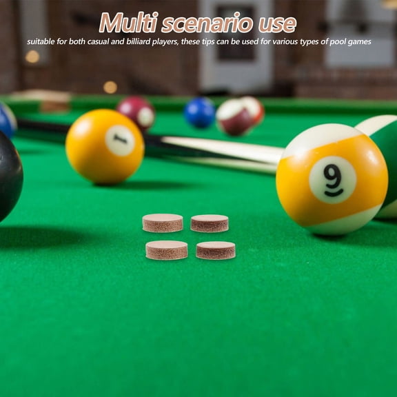 HOMEMAXS 10pcs Billiard Stick Replacement Tips for Pool Cue Repair Kit Snooker Cue Tip Pool Table Sticks PU Tips for Pool Cues Billiard Accessories