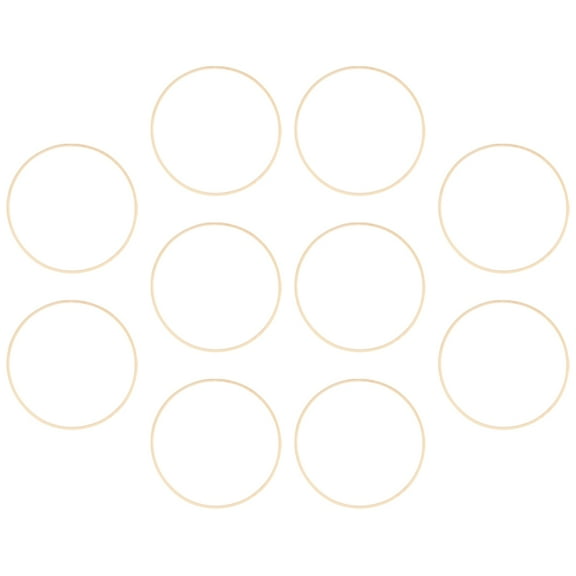 HOMEMAXS Bamboo Rings for Crafts with Sturdy Build and Smooth Finish Ideal for DIY Decor 10 Pieces