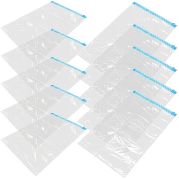 VERDANVERSE Travel and Home Compression Bags 10Set by Transparent PA PE Hand Rolled