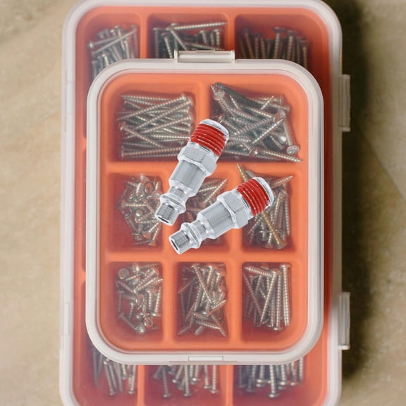 HOMEMAXS 10pcs Industrial Air Plug 1/4" Npt Male Quick Connect Pneumatic Plugs Air Compressor Parts Industrial Air Fittings For Pneumatic Tools