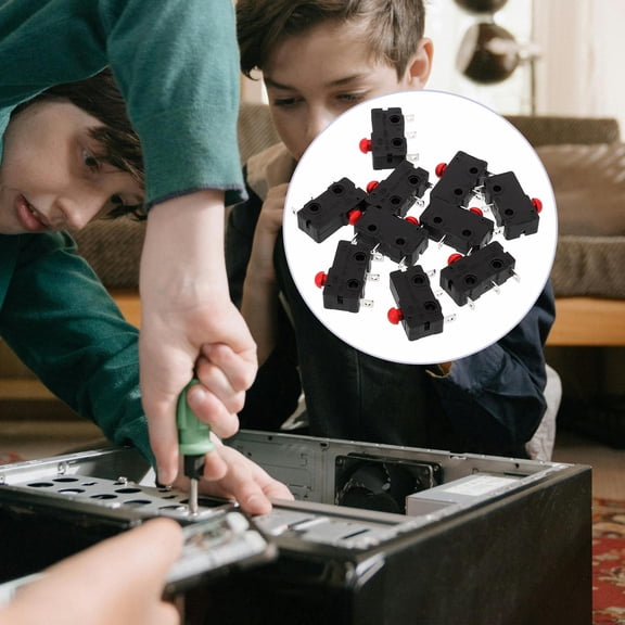 HOMEMAXS 10pcs Micro Switch Microwave Oven Door Switch Electronic Component Appliance Part