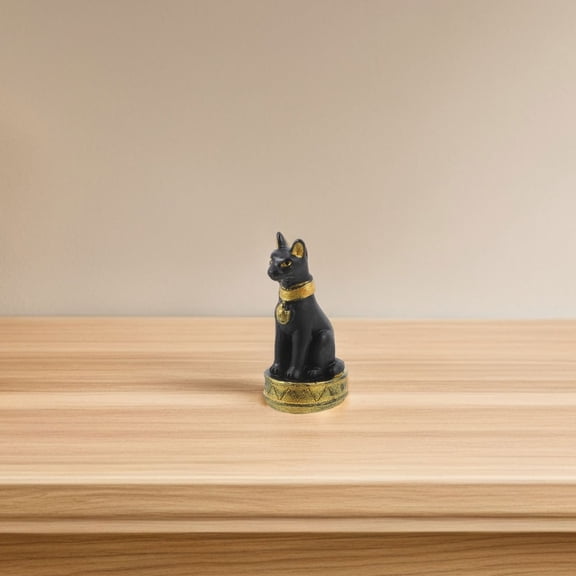 10pcs Miniature Egyptian Cat Statues Resin Cat Figurines Small Animal Sculptures For Home Decor Cute Mini Kittens For Garden Micro Landscape Ornaments