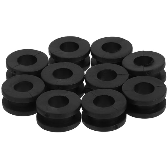 10 Pcs Motorcycle Replacement Washers Rubber Gaskets Motorbike Black
