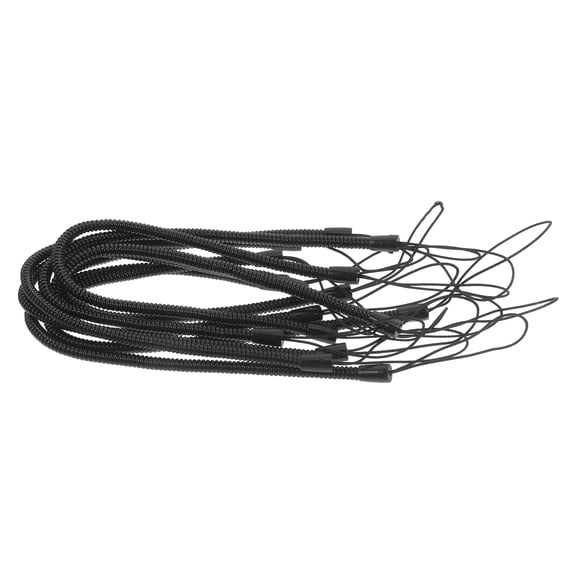 HOMEMAXS 10pcs Plastic Elastic Tether Lanyard for Touch Pens Retractable Coiled Spring Anti-Lost Stylus Pen Lanyards Tablet Touchscreen Tether with Rings