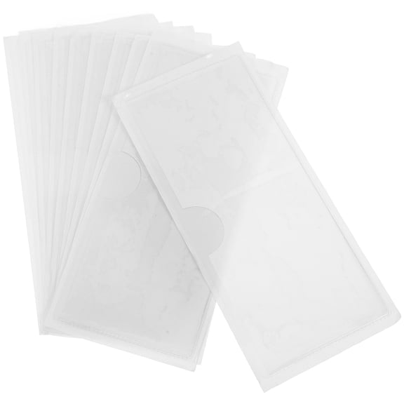 HOMEMAXS 10pcs Self-Adhesive Ticket Holders Pockets Convenient and Quick Application Suitable for Various Uses Including Permit Holders Library Cards
