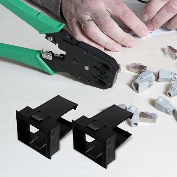 HOMEMAXS 10pcs Small Breaker Holder 2P Concealed Circuit Breaker Bracket Plastic Air Switch Fixed Bracket for Home Office Commercial Electrical Connections