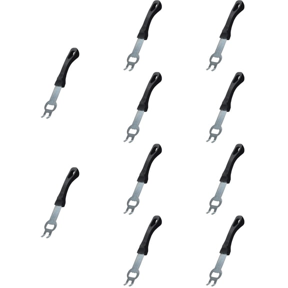 HOMEMAXS 10pcs Stainless Steel Grill Plate Lifter Gripper Heat-resistant Grill Plate Gripper Tool for Home Restaurant