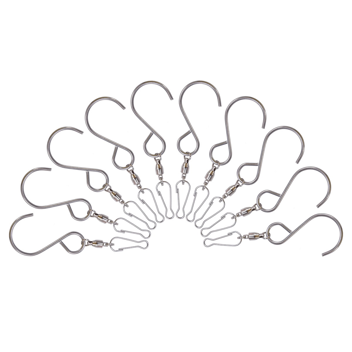 Lanyard Clip Swivel Hooks Clips For Hanging Wind Spinners Crystal Twisters Smooth Spinning Swivel Clips Hanging Hooks Wind Chime Mobile Spinner Rotating Display S Hoo Sun Catcher 9 thumbnail image