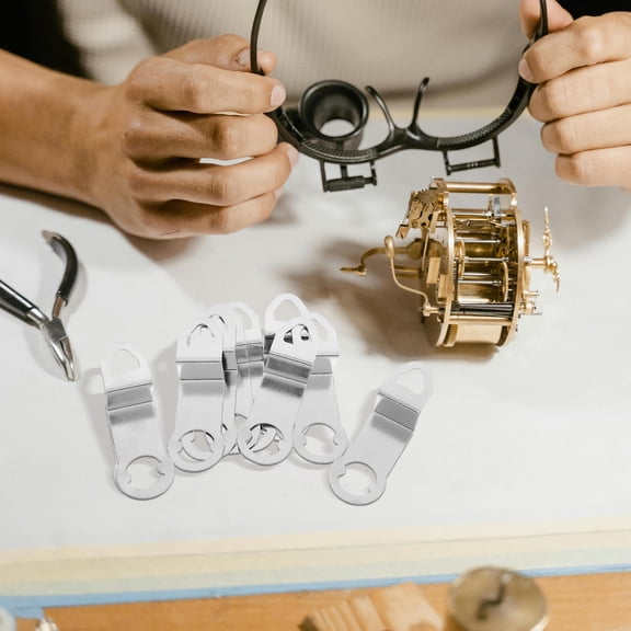 HOMEMAXS 10pcs Wall Clock Parts And Accessories Metal Clock Hanging Hooks Compatible With Quartz Clock Mechanism Clock Hangers For Home And Office Clocks